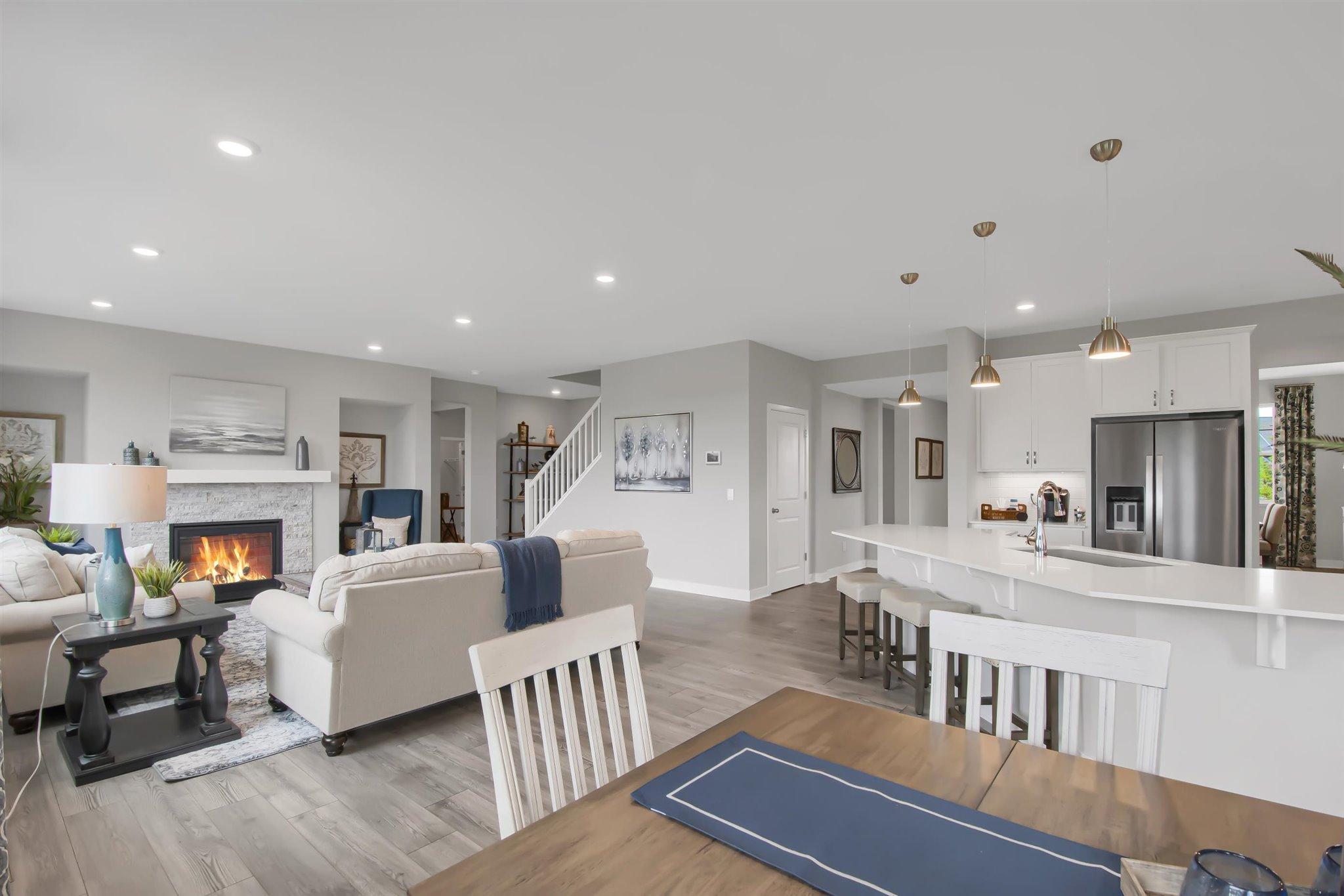 Big and open floor plan (colors and options vary).