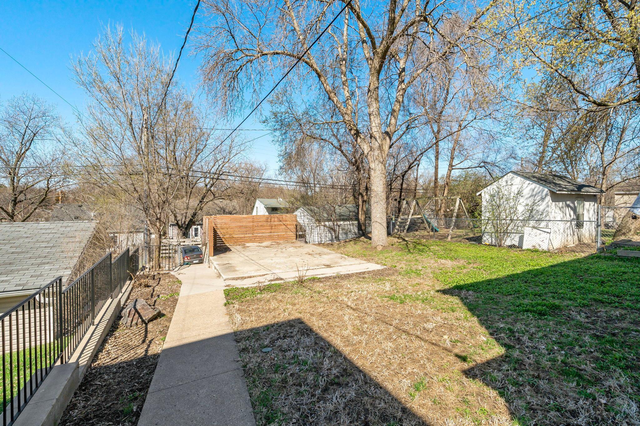 Backyard patio space