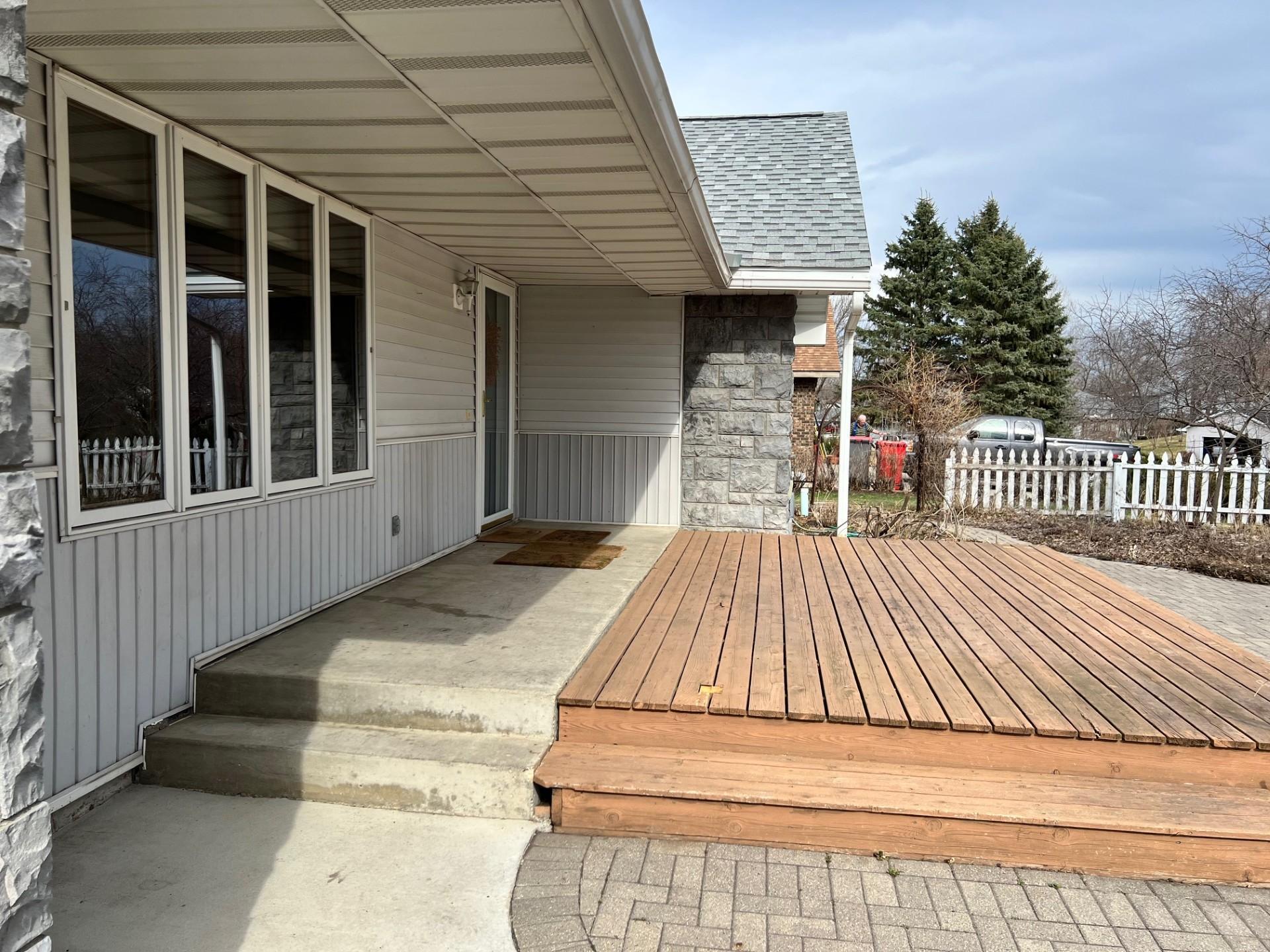 Front porch and deck