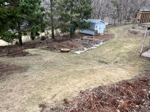 Backyard and garden shed