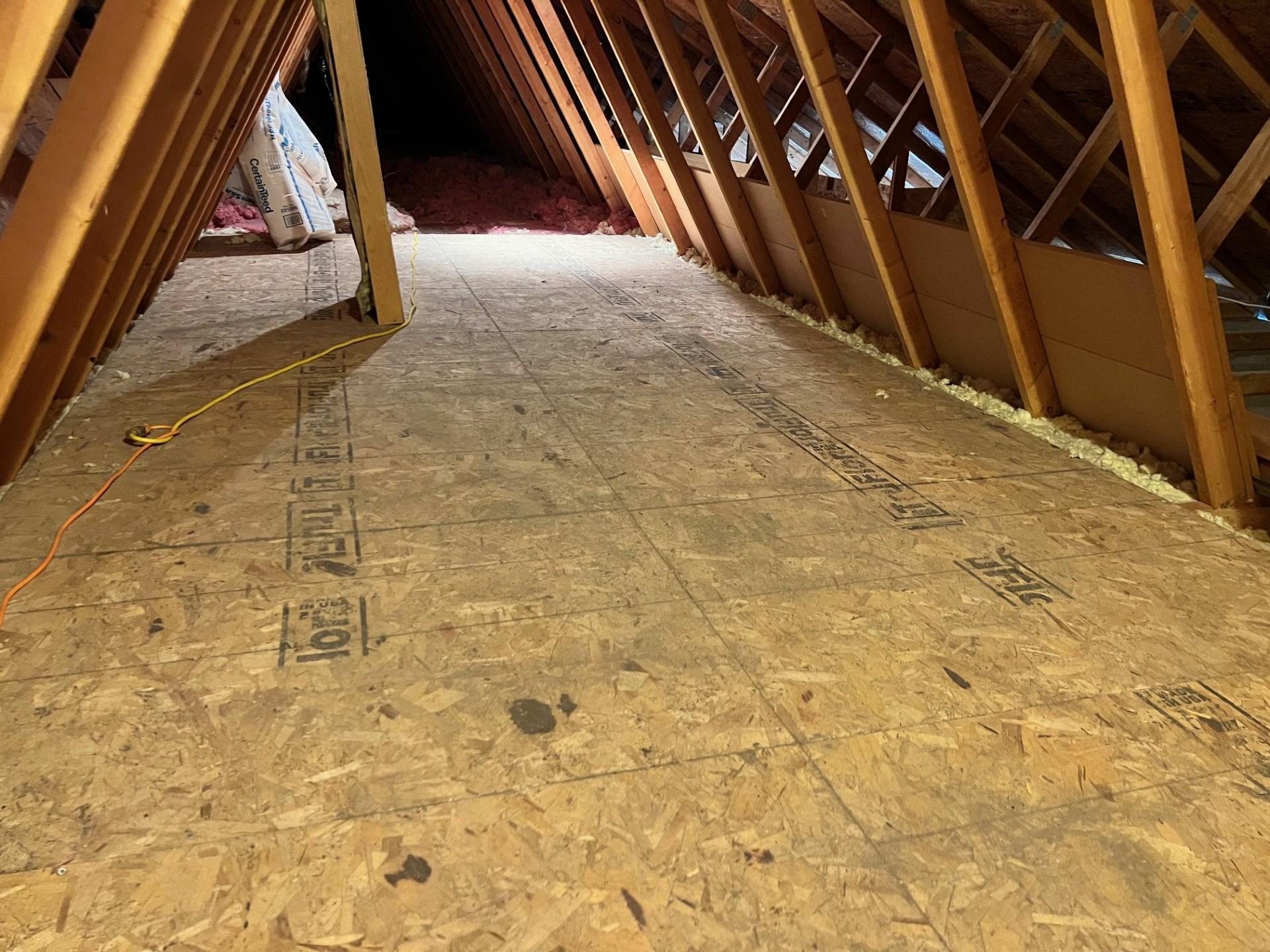 Storage space above garage