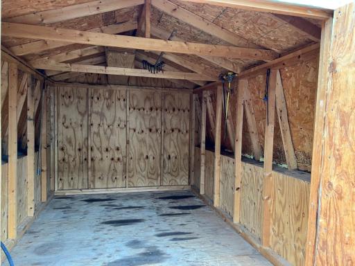 Shed interior