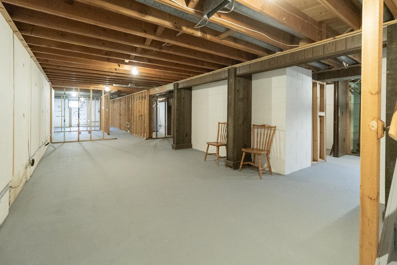 Spacious lower level.