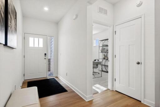(Photo of a decorated model, actual homes finishes will vary) Make the best first impression with this bright and open foyer.
