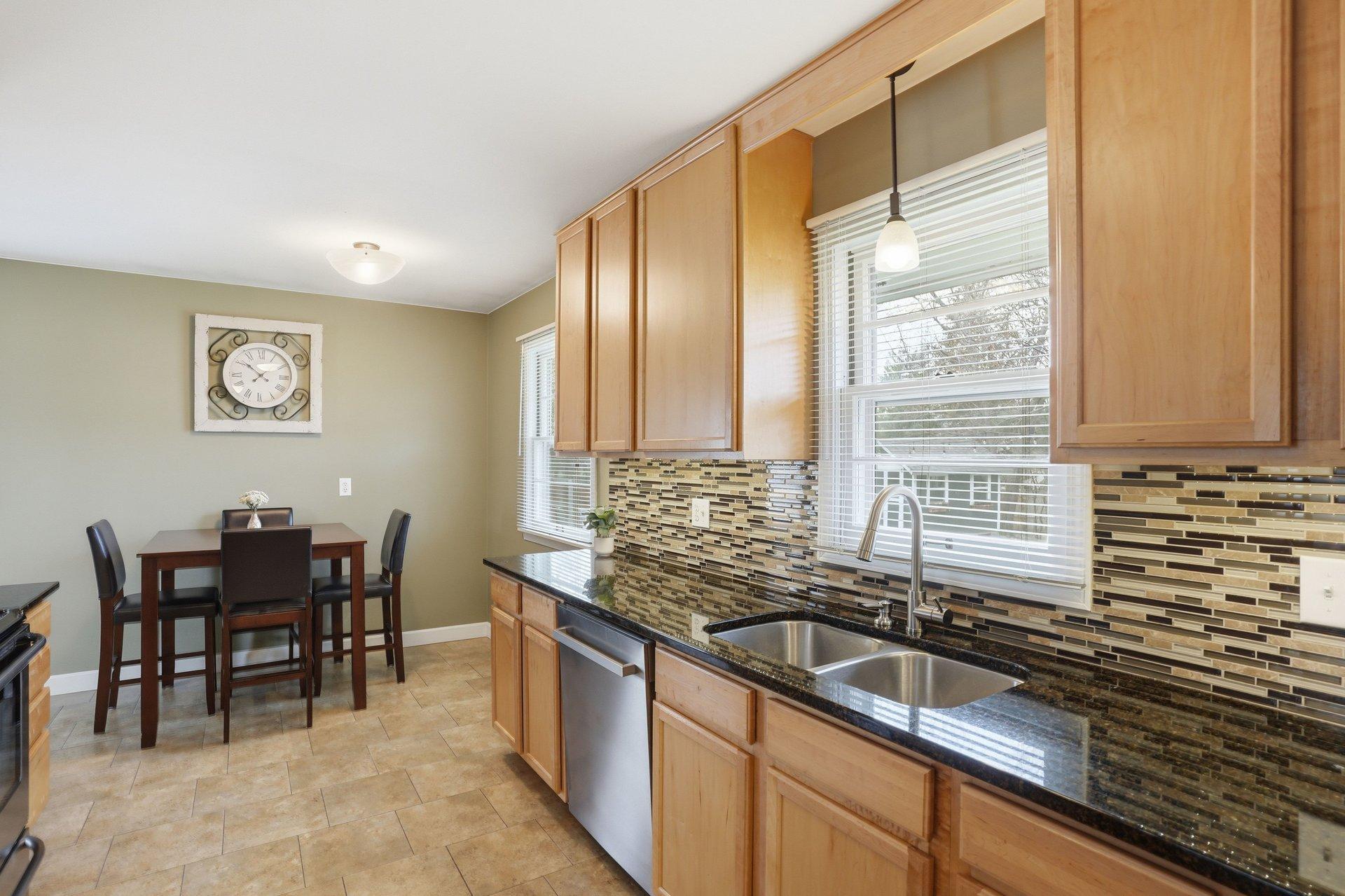 Kitchen window to backyard