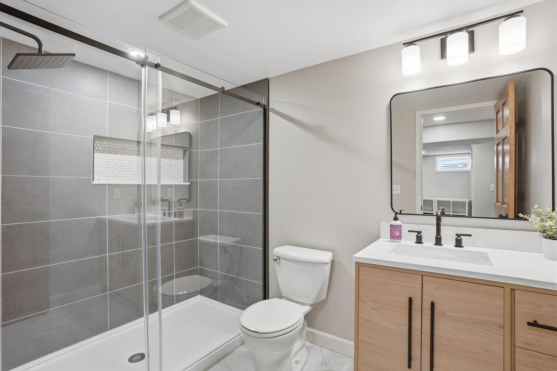 Lower level bathroom