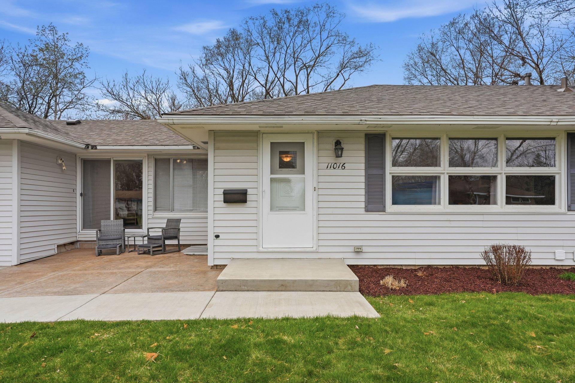 Front patio, new cement 2022