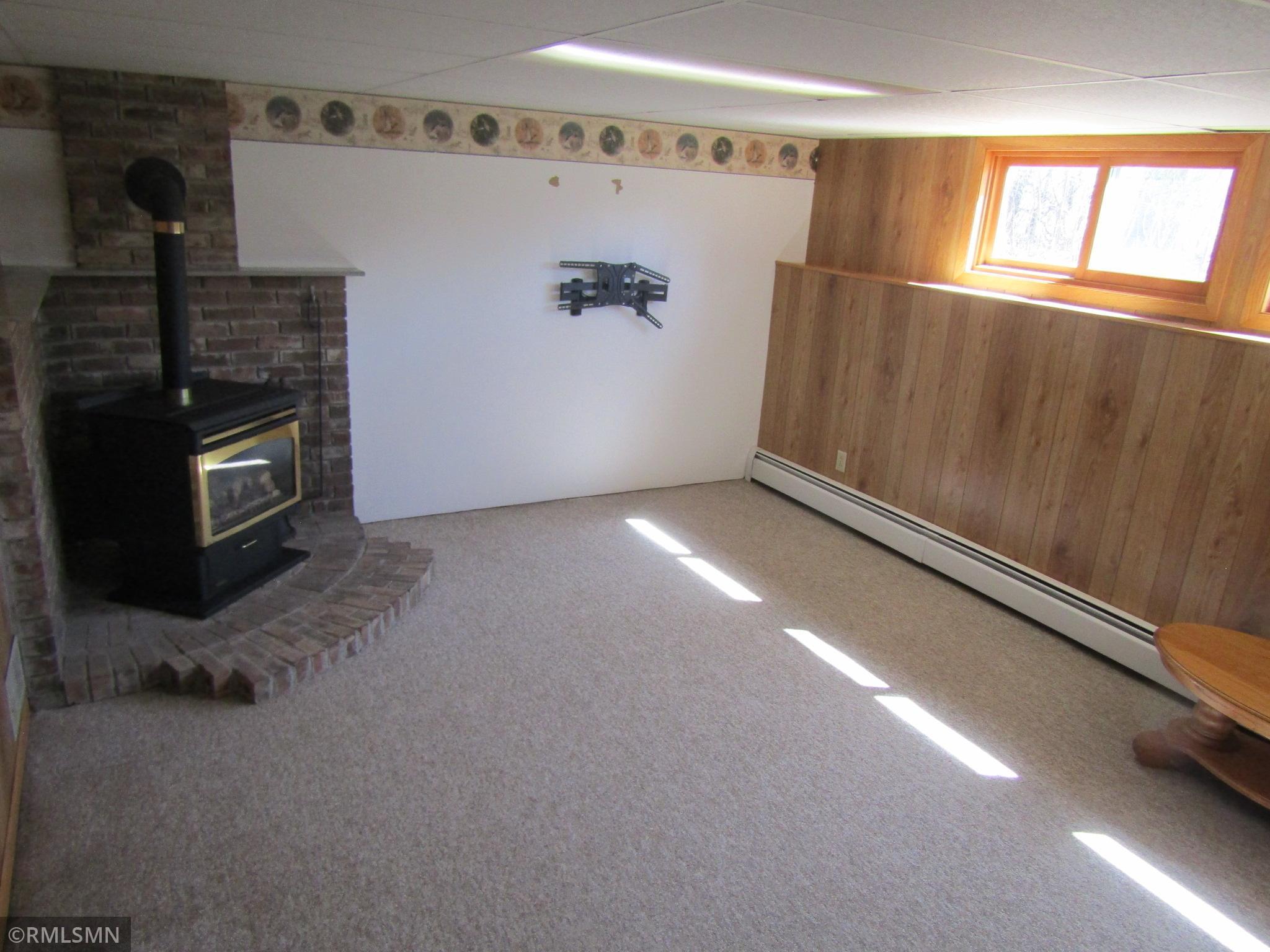 Family Room with a Gas Stove