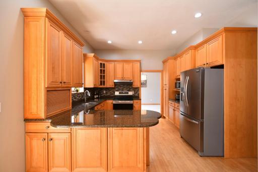 Maple cabinets with crown molding