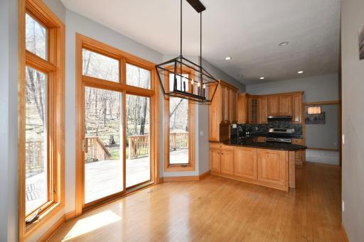 patio door with quick access to the deck/backyard