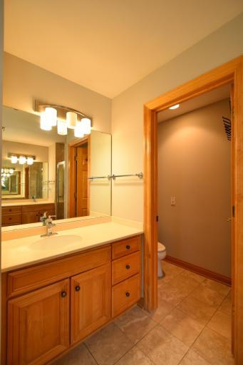 separate vanities & private toilet