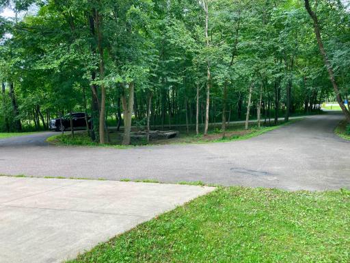 Asphalt circle drive