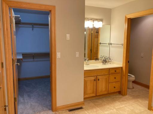 walk-in closet & 2nd vanity