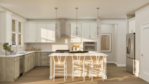 (All the following photos are interior renderings, actual finishes may vary.)