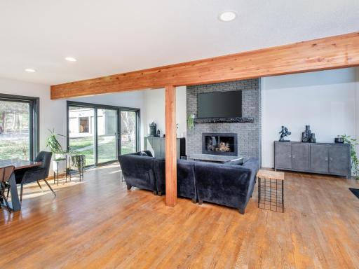 another view of the main floor dining/living room