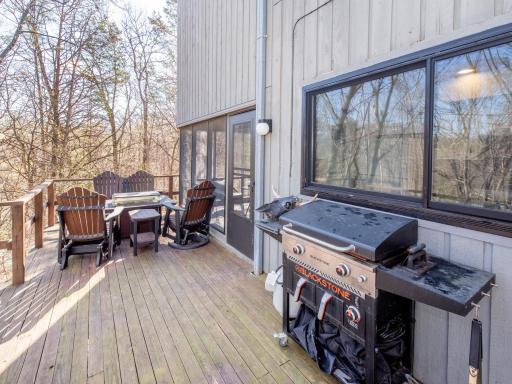 main floor deck area off of the screen porch/man floor