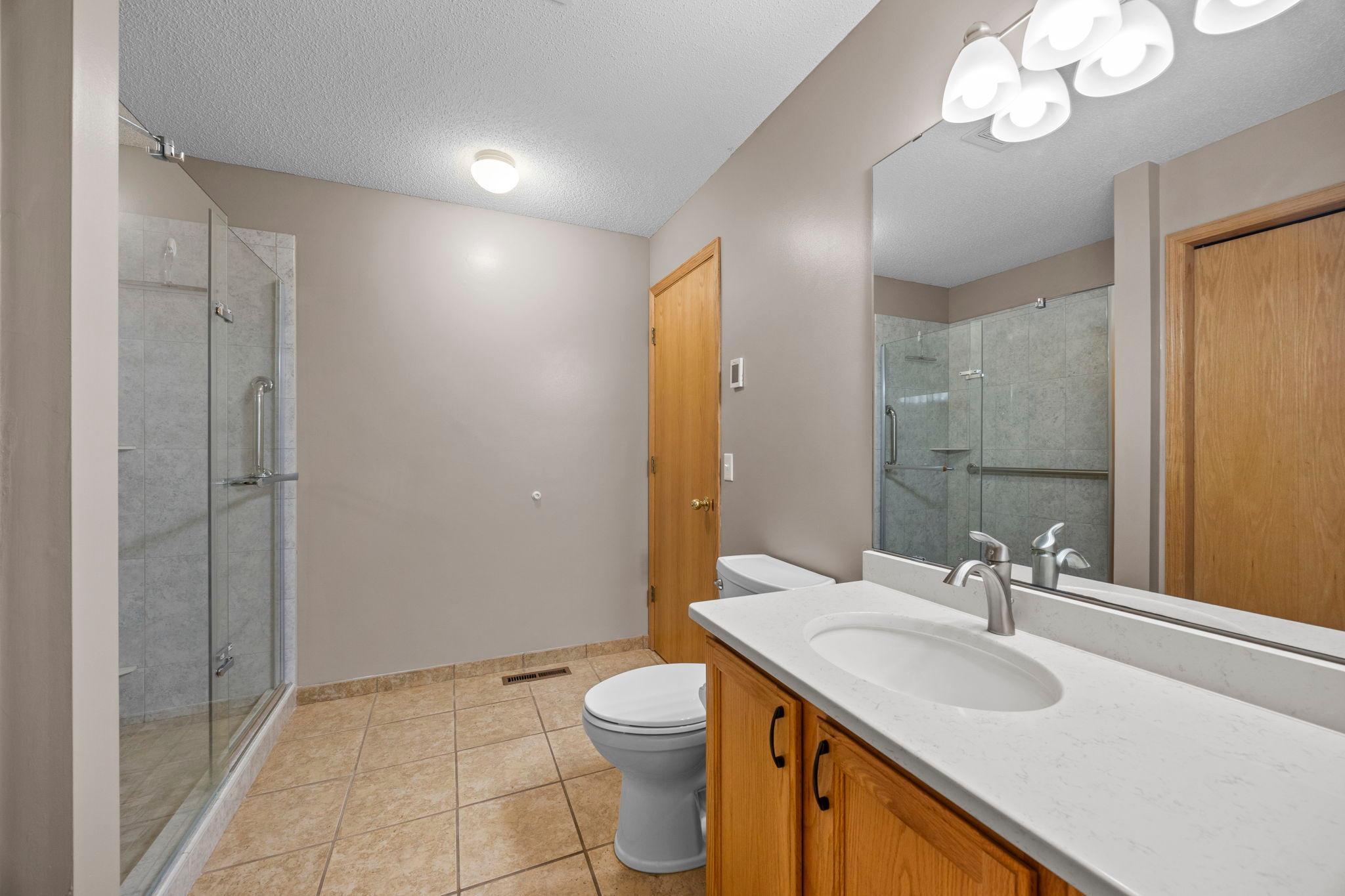 Spacious main level bathroom