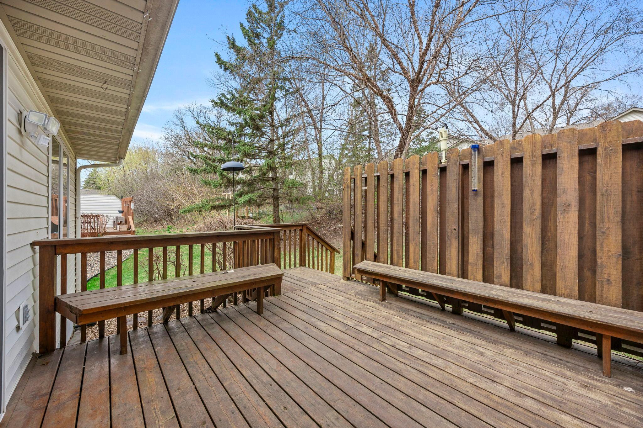 Enjoy evenings on your private deck