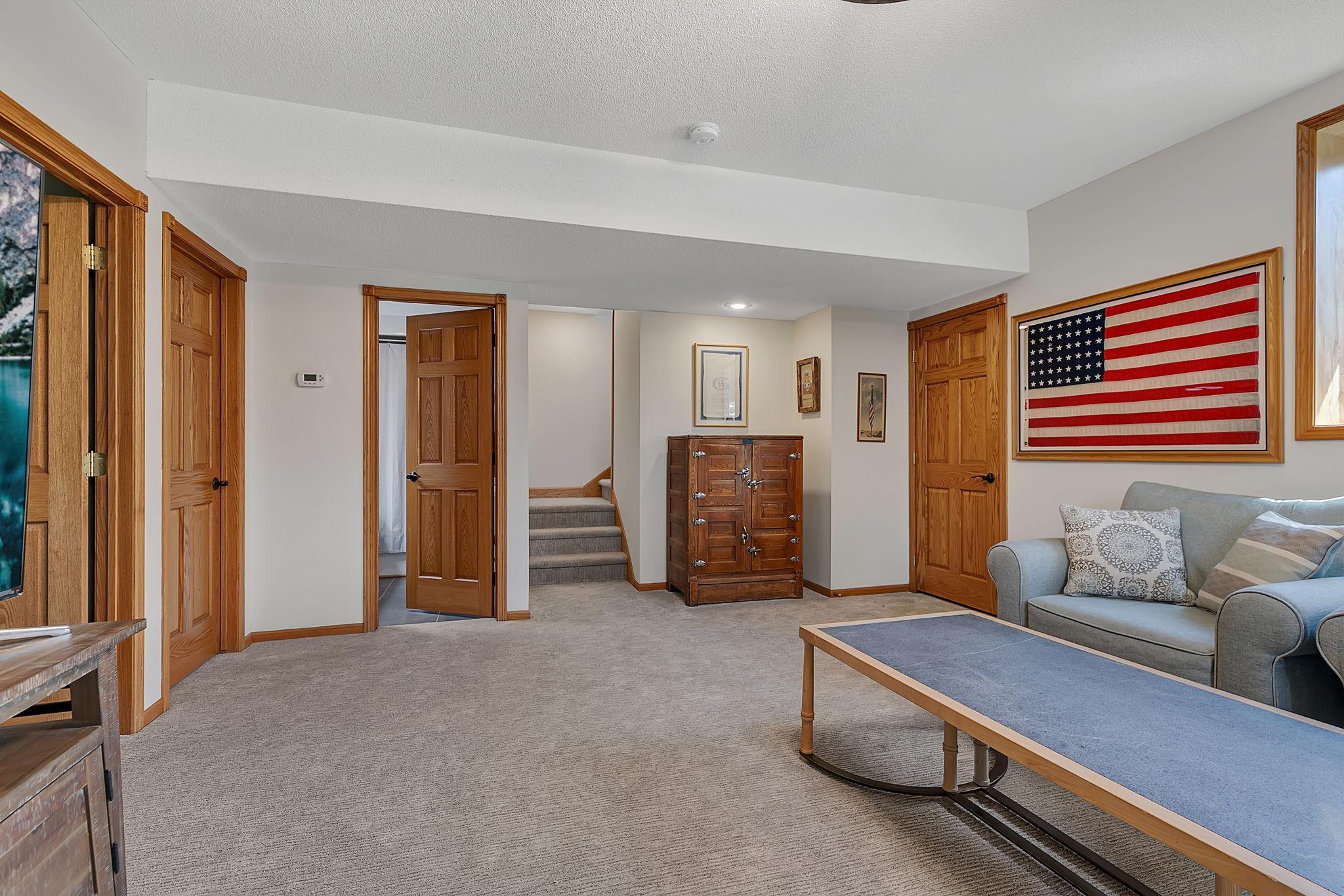 Lower level family room.