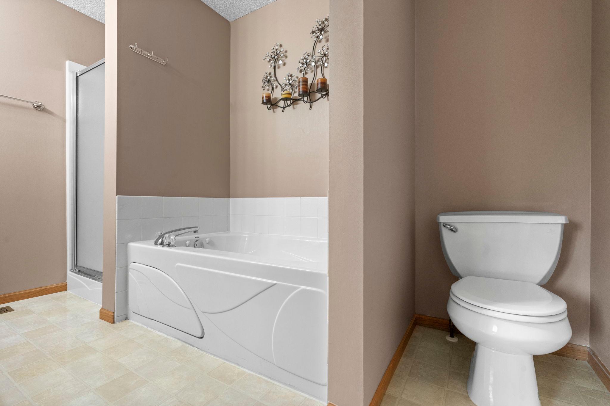 Full primary bathroom - Separate tub and shower