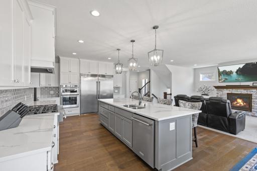 Gleaming hardwood floors adding warmth and elegance
