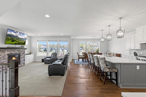 Open layout connecting to main living spaces