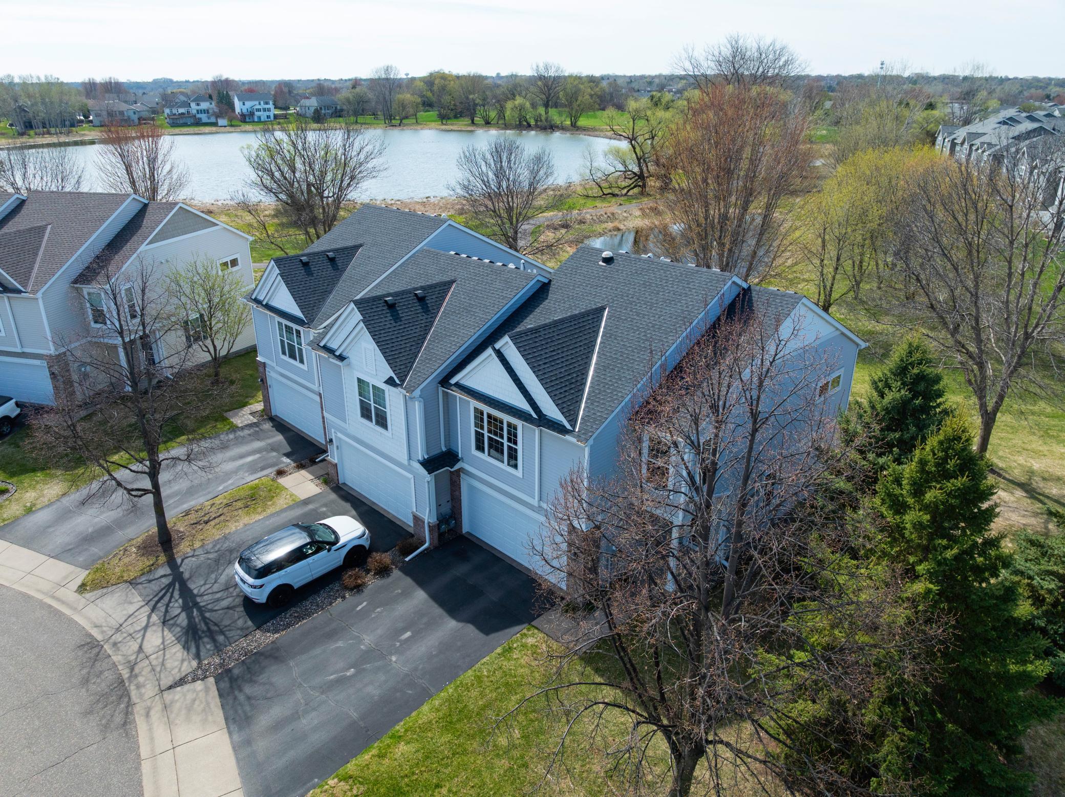 Pond view from the deck and backyard