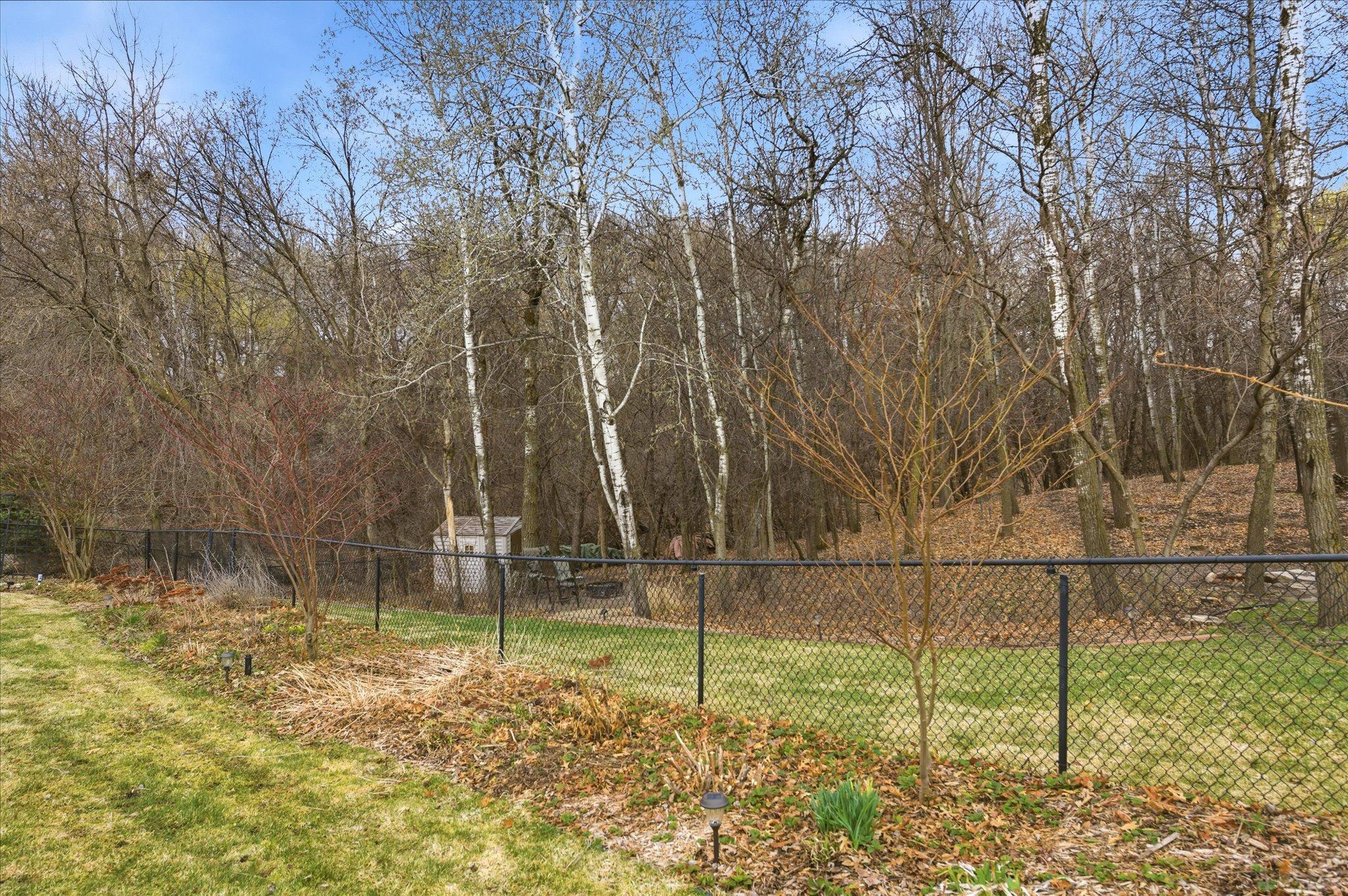 Back Yard Full Fencing with vinyl privacy and chain link