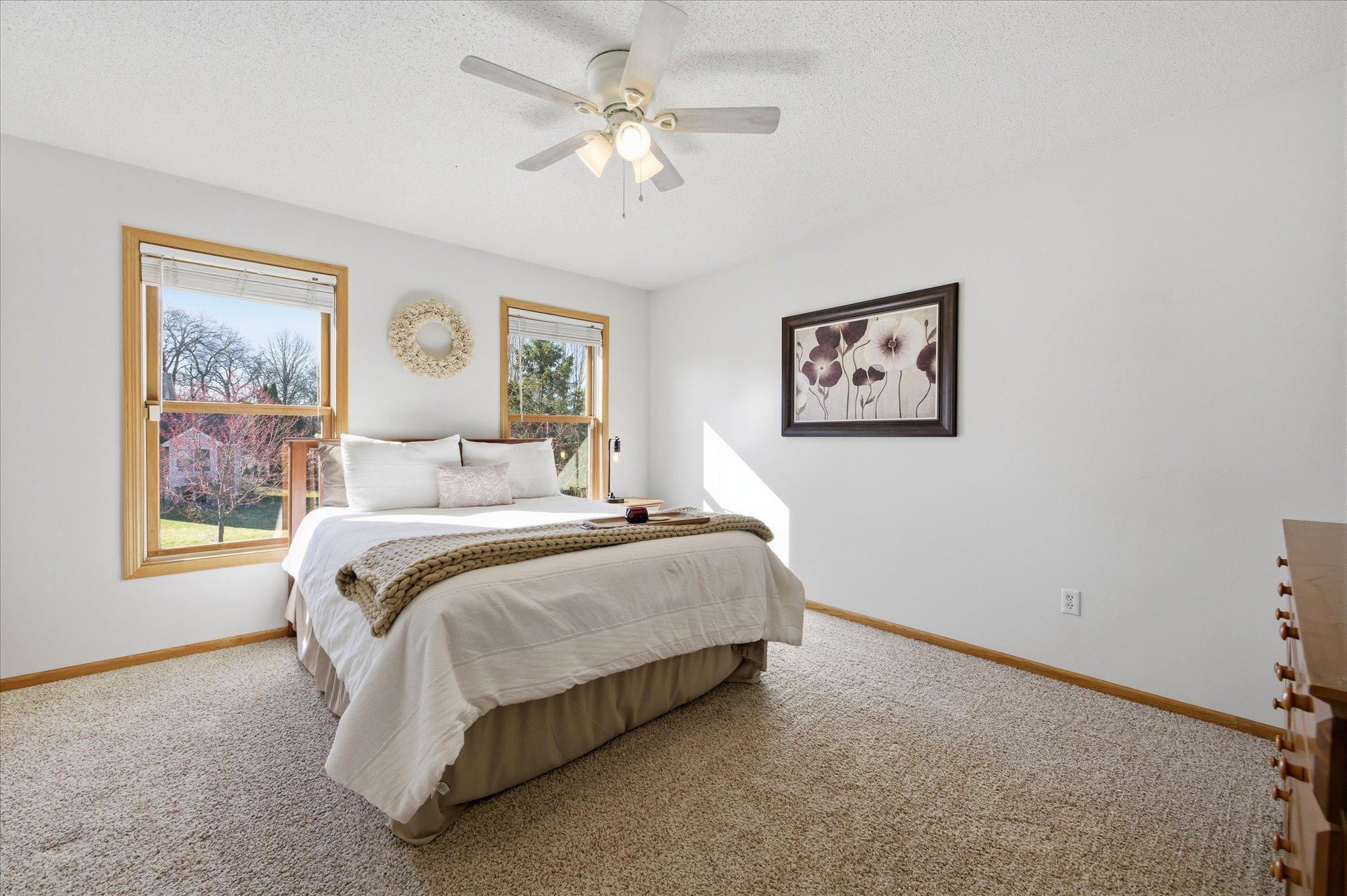 Sunshine filled second bedroom