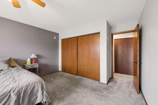 Another view of the bedroom showing the large closet.