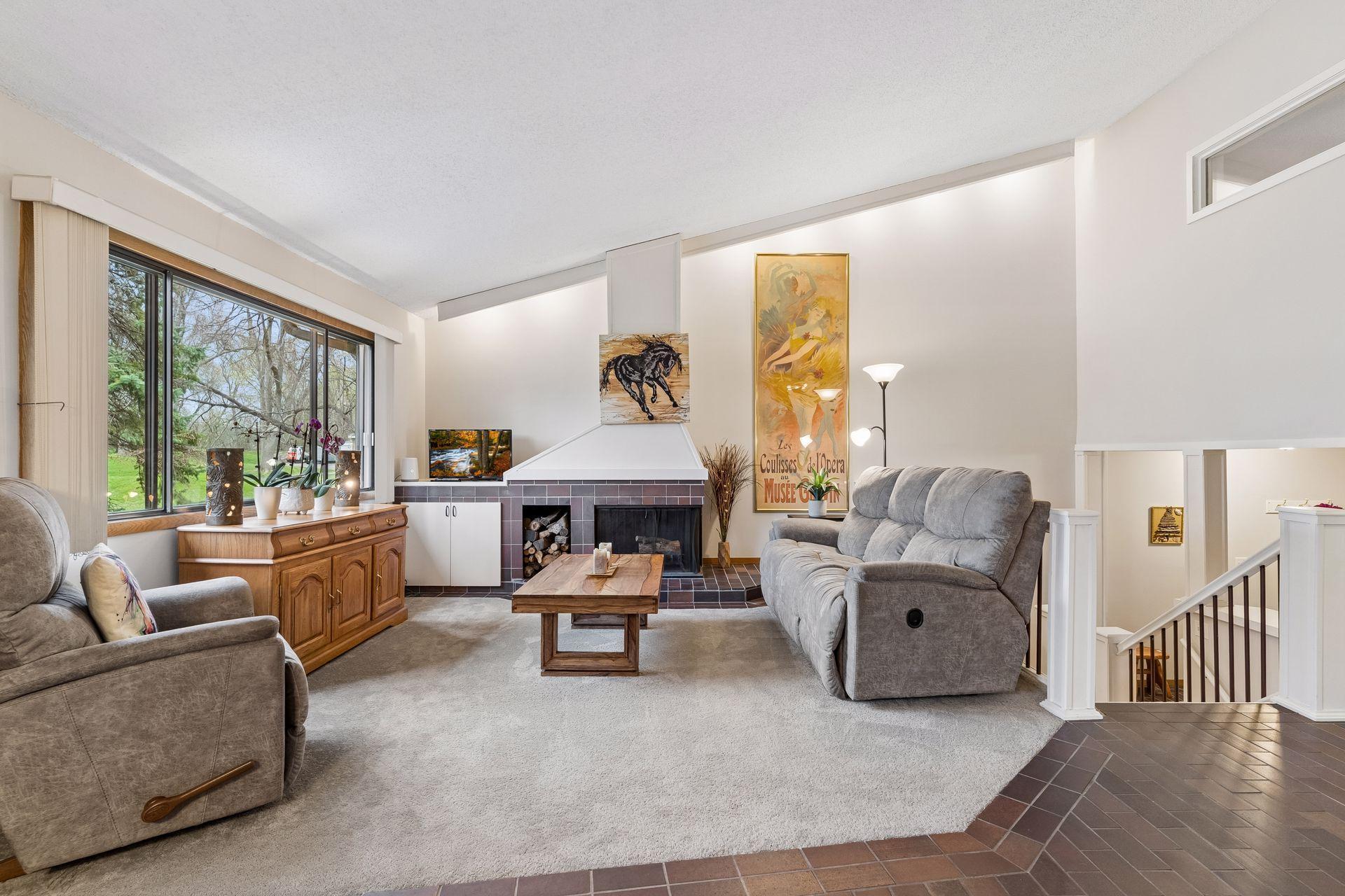 Charming fireplace focal point