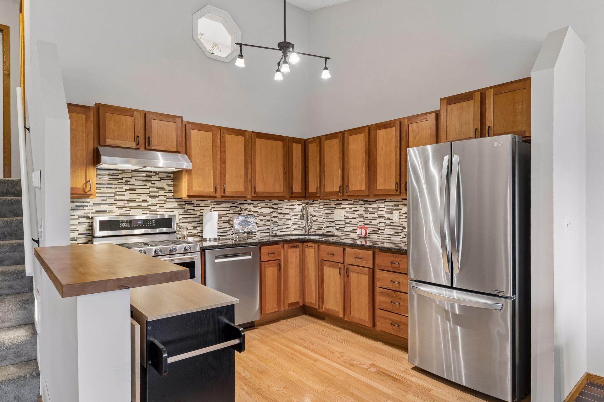 Granite countertops and SS appliances
