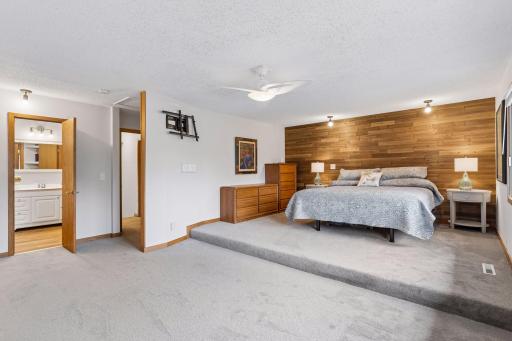 Dramatic main bedroom