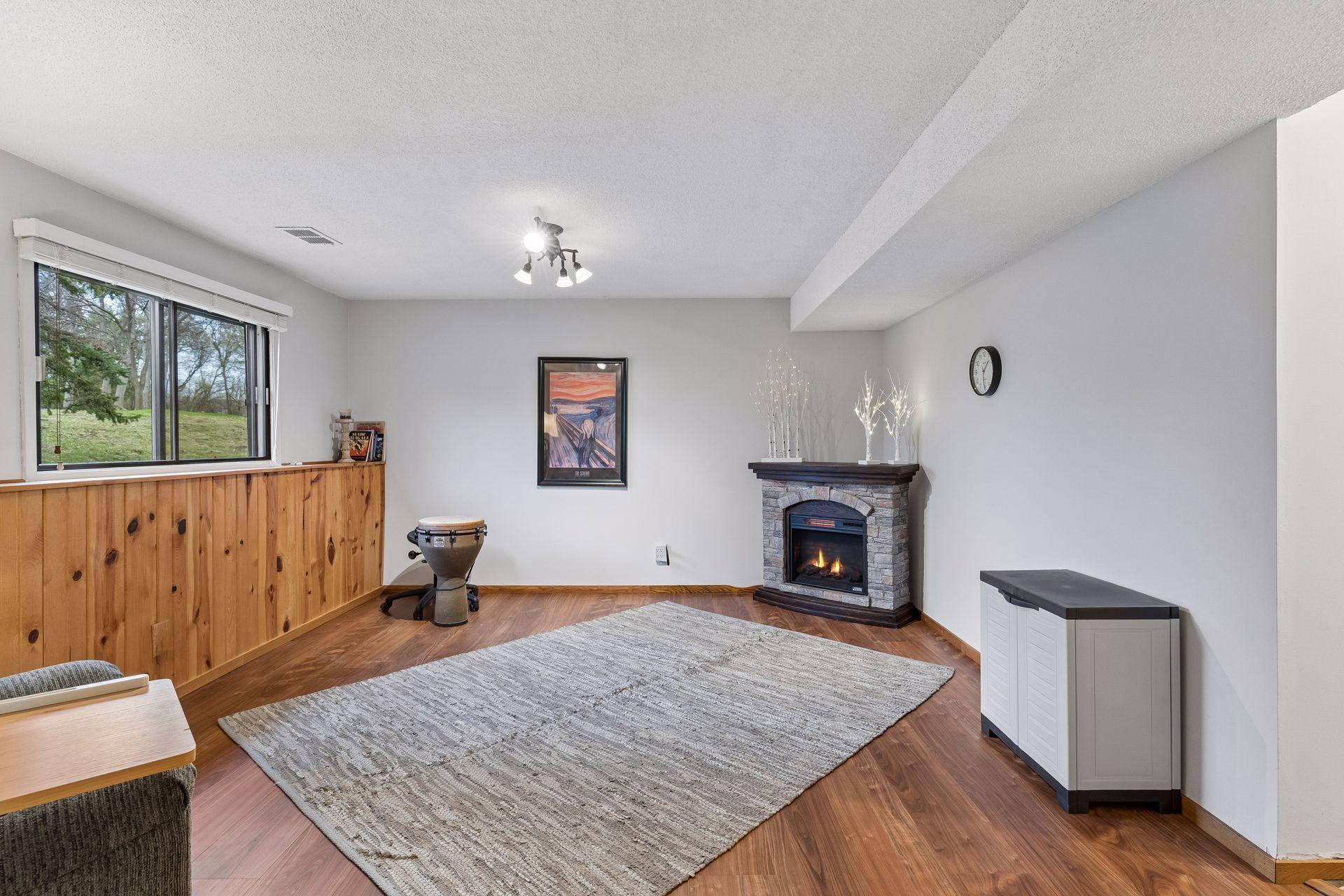 Lower level entertainment room