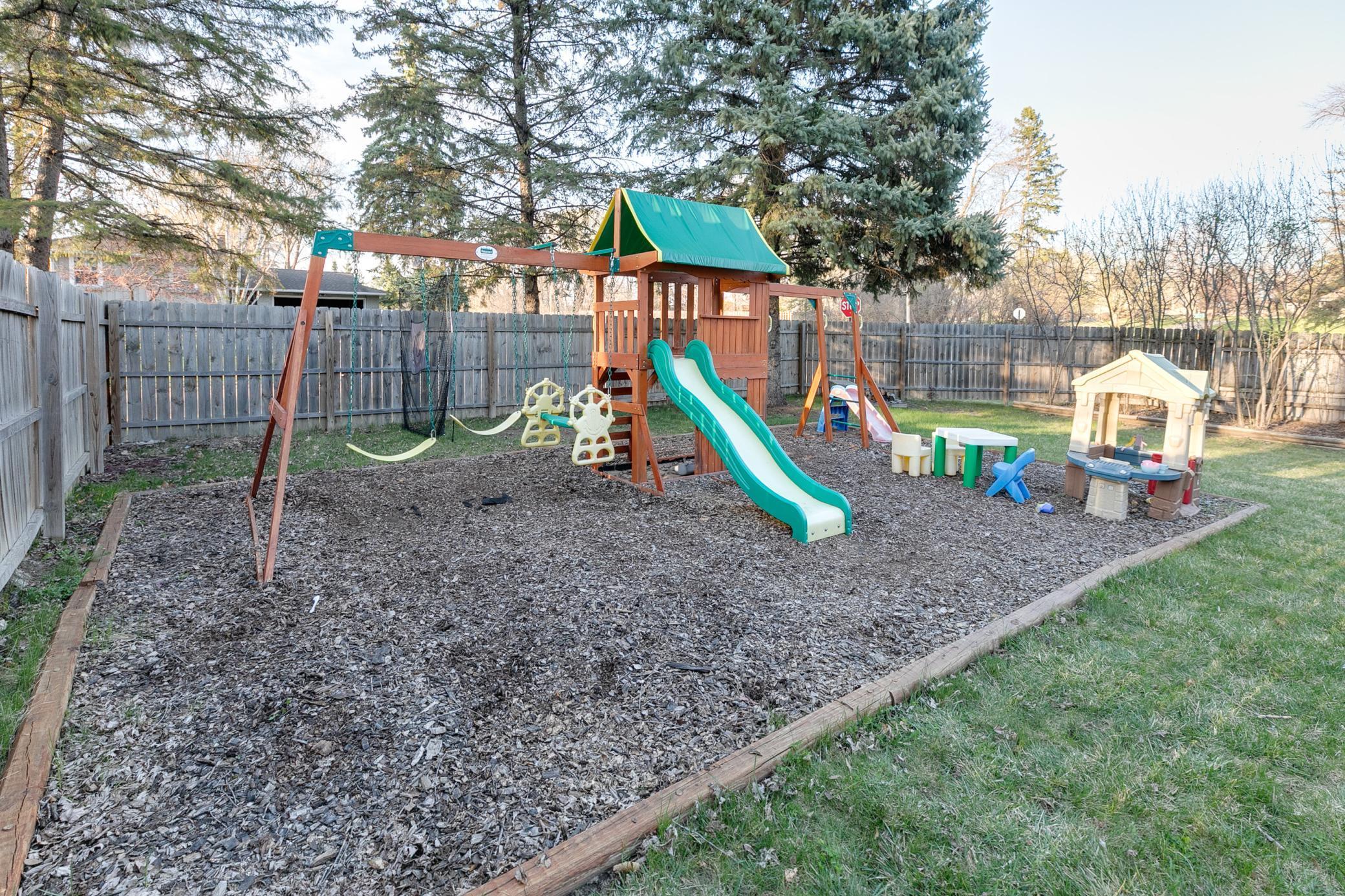 The playset will stay with the home