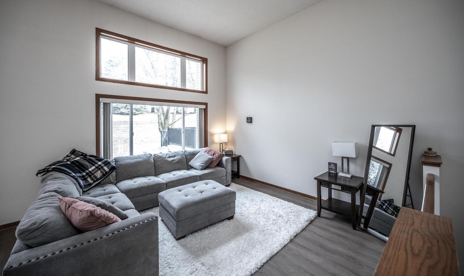 Lots of natural light coming in the large windows!