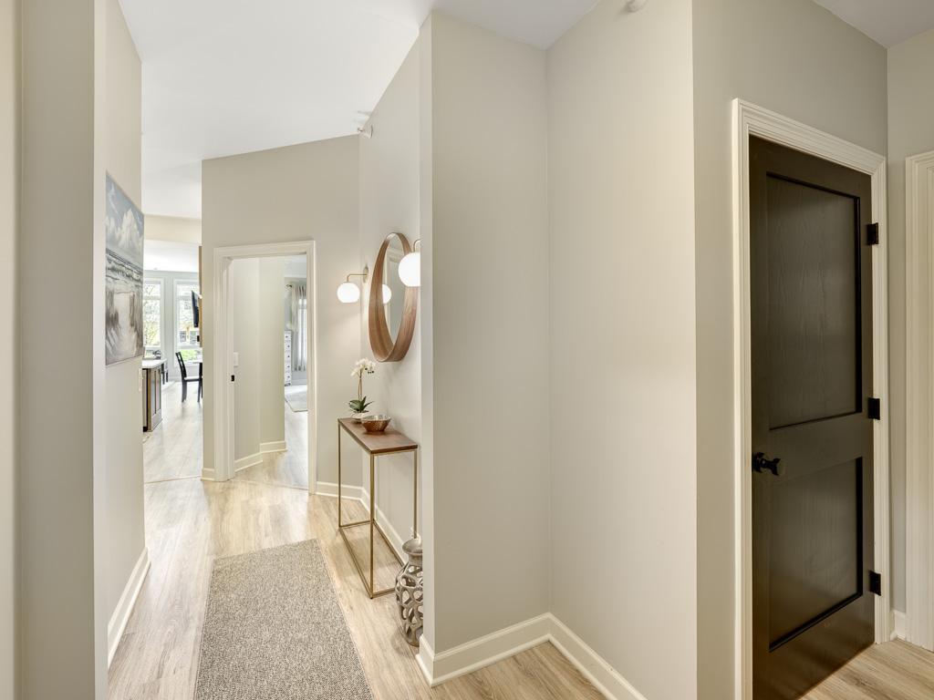 The foyer entryway with two closets welcomes you to this stunning condo