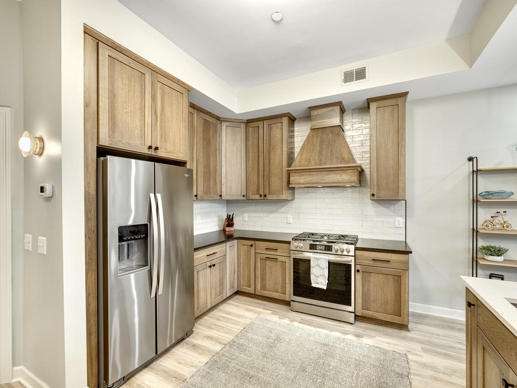 Custom cabinetry and Cambria counters!