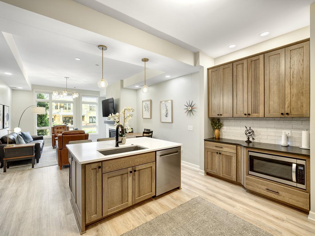 Expansive island provides ample counter space!