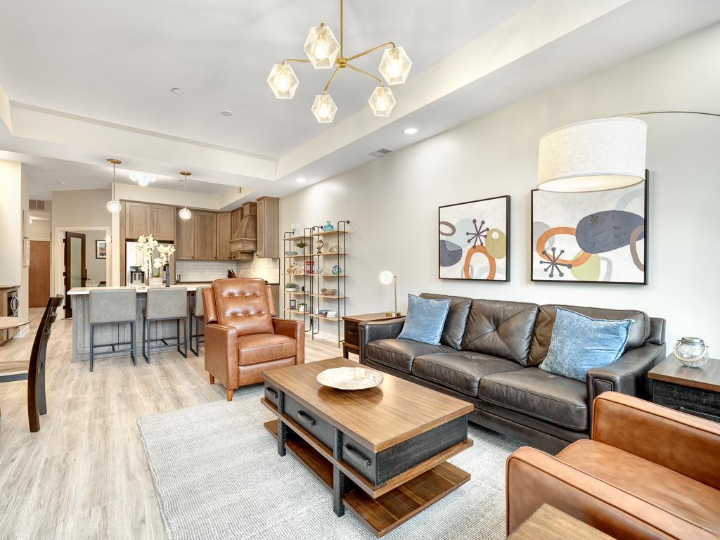 Open concept living and dining