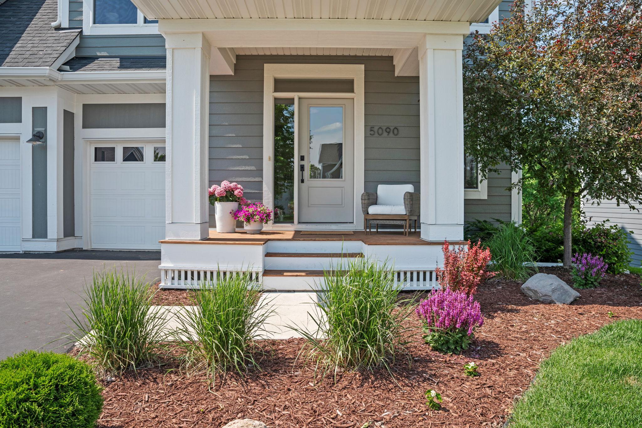 Welcoming covered front porch