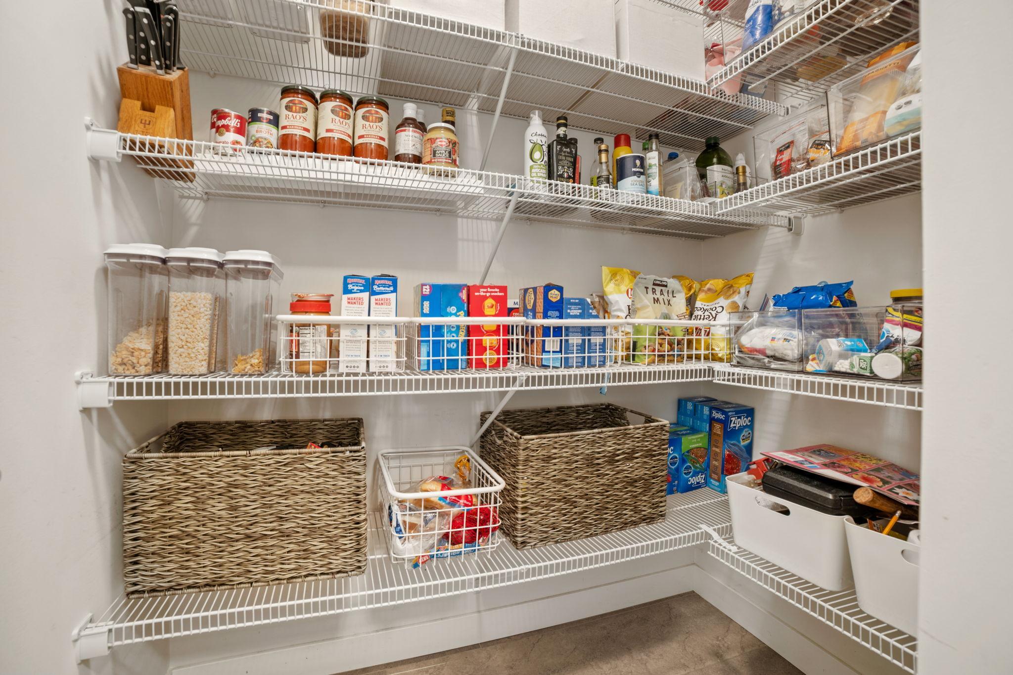 Walk-in closet pantry in the kitchen ~ abundance of storage!
