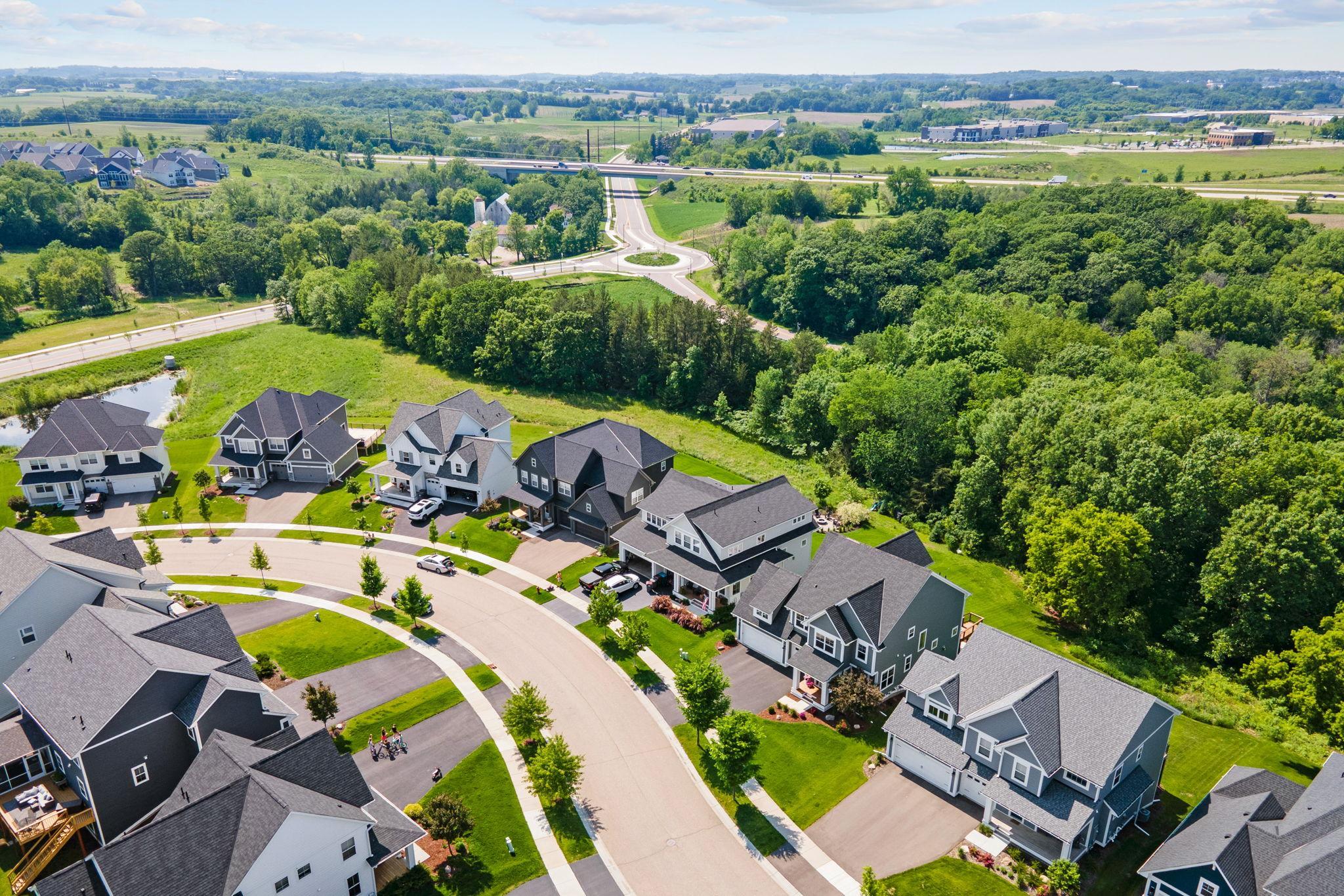 Bordered by naturally wooded park land which provides natural beauty and privacy!