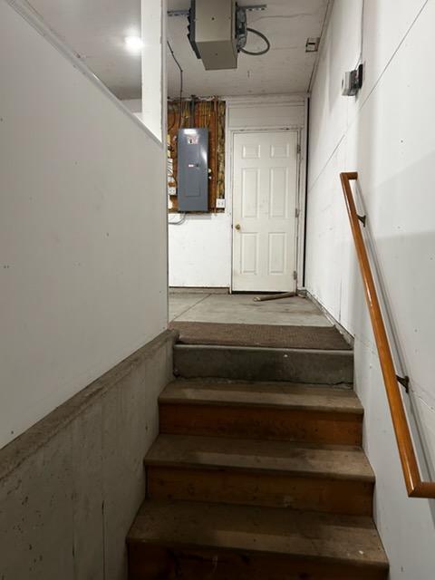 Attached garage stairway