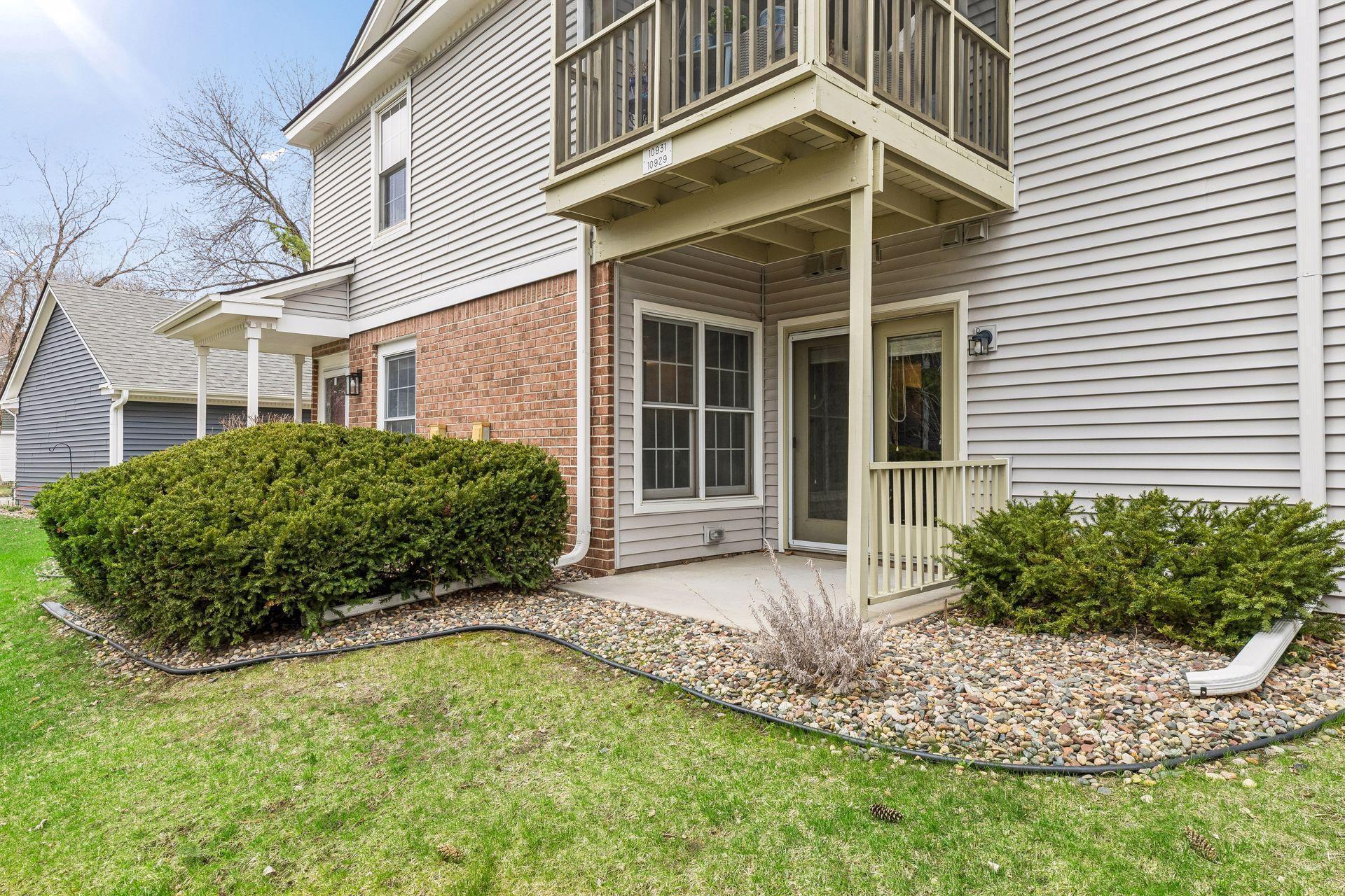 Private back patio opens to living room and dining room