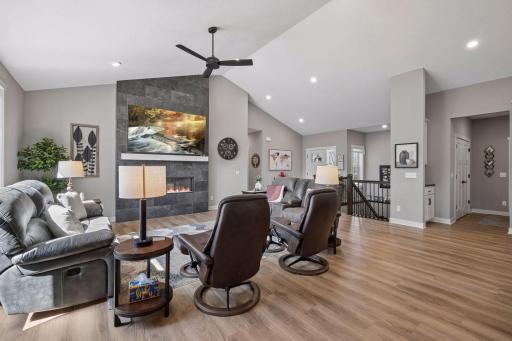 Consistent and easy to maintain flooring throughout this area