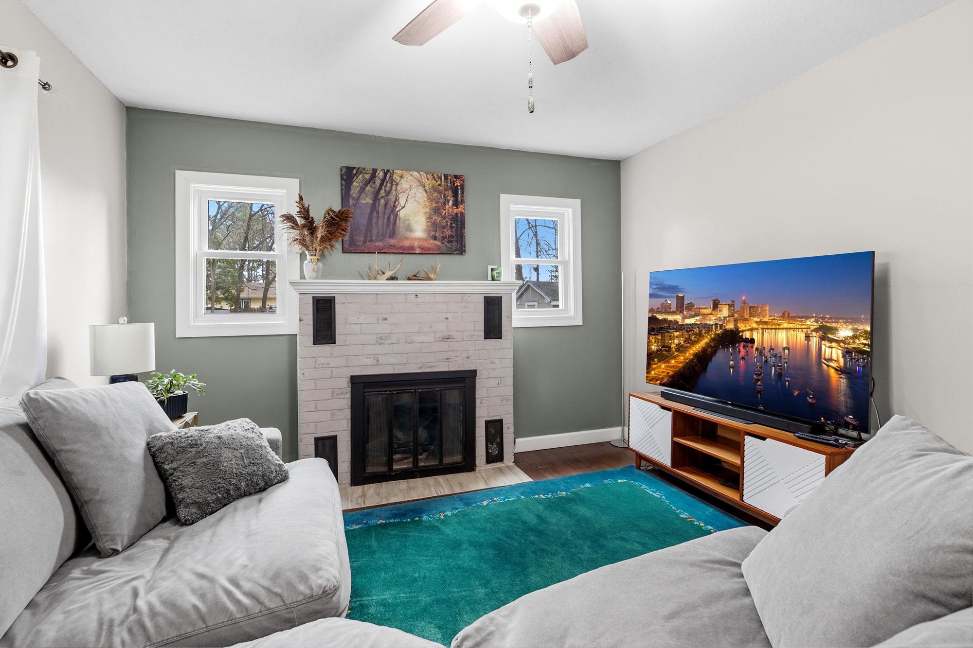 Stunning fireplace for chilly evenings.