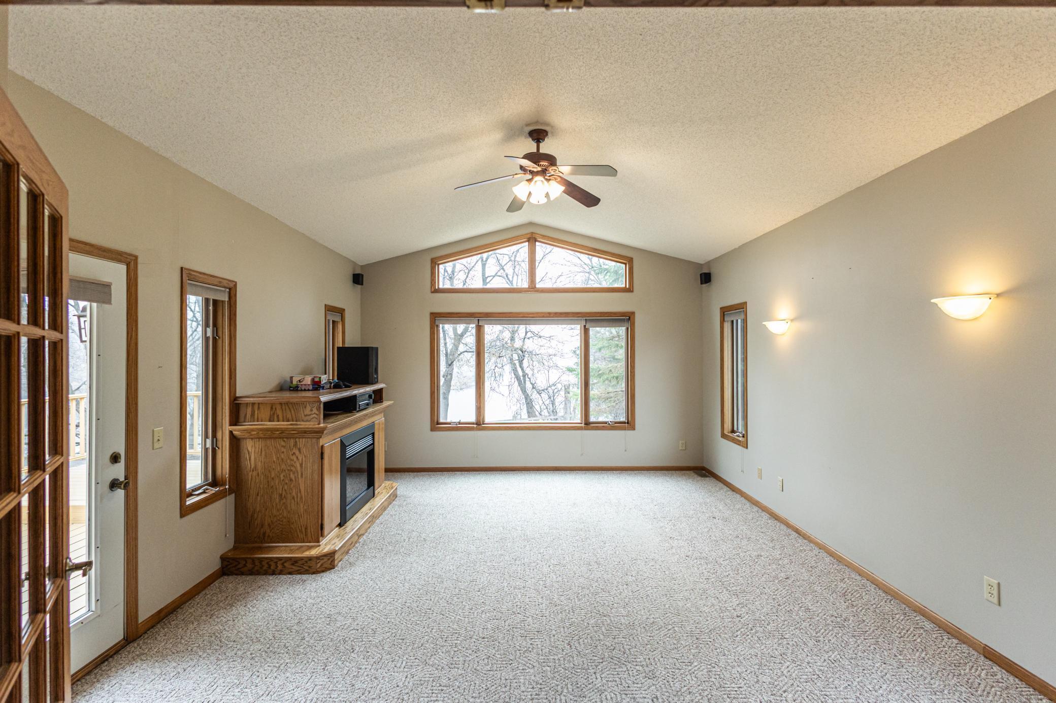 Large four season porch overlooks Mill Pond
