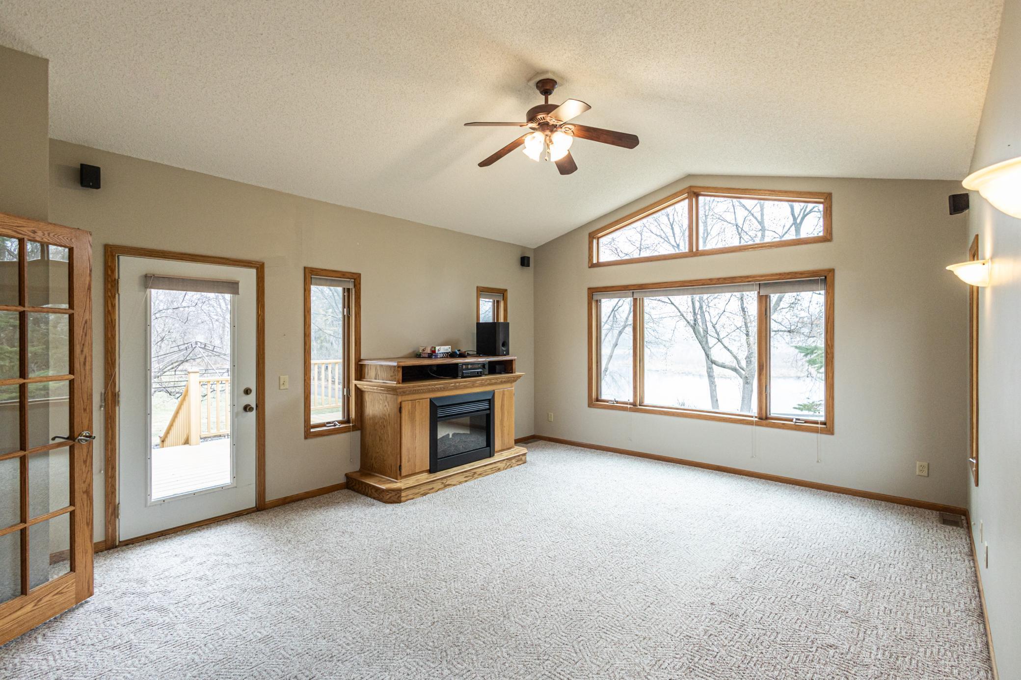 Walkout door to large deck