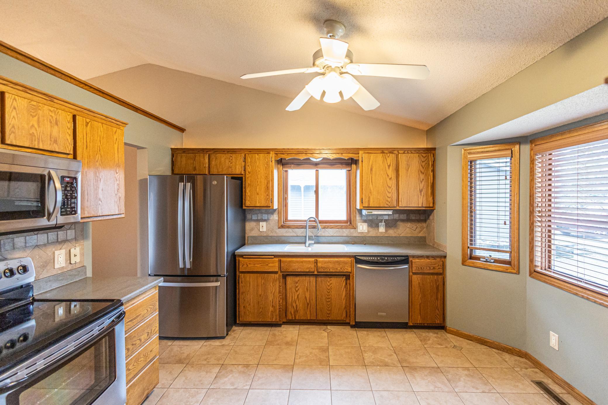 Bright kitchen with lots of light